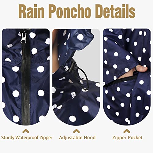 image for Anyoo Waterproof Rain Poncho Lightweight Reusable Hiking Hooded Coat J