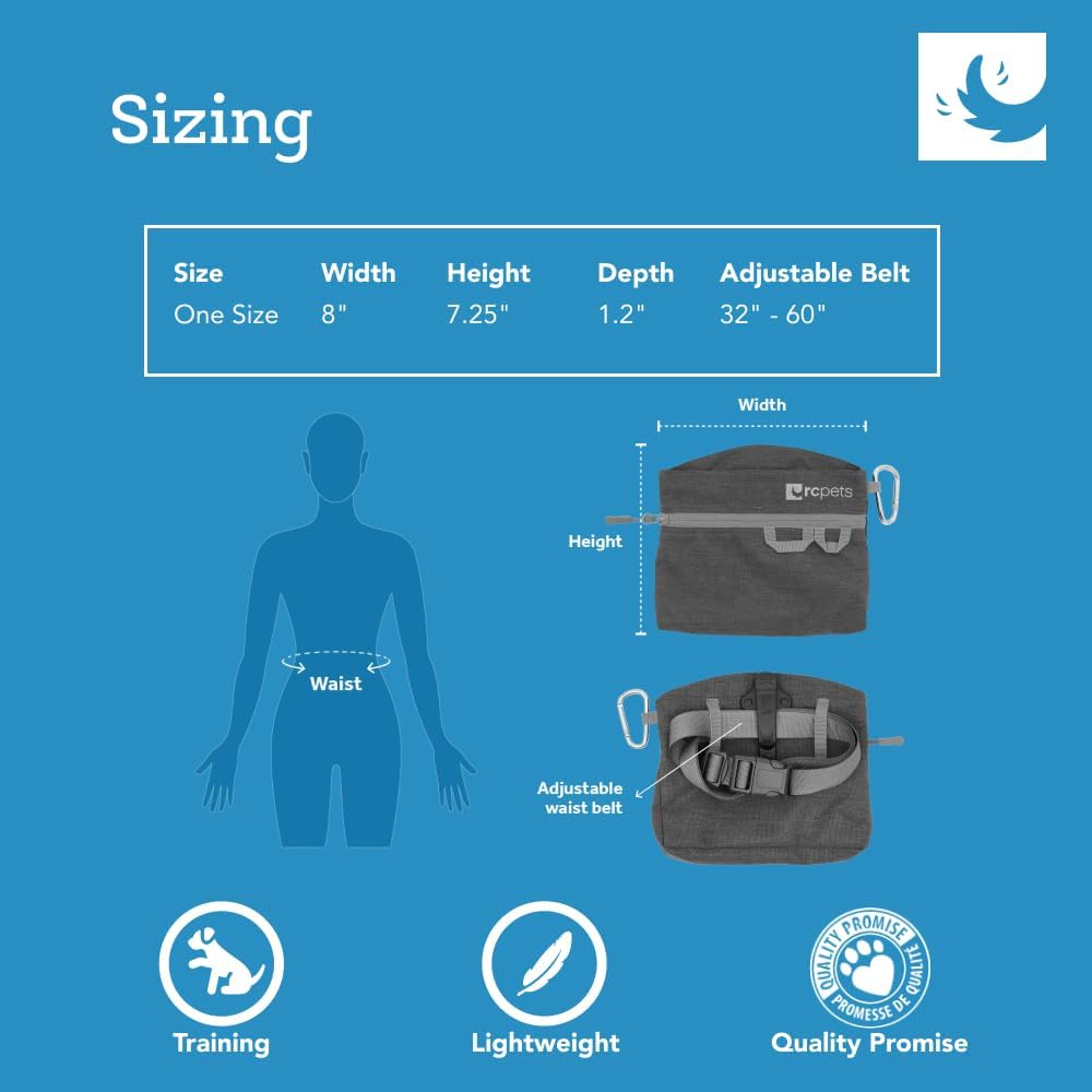 RC Pets Quick Grab Treat Bag | Compact & Convenient (Heather Azalea)