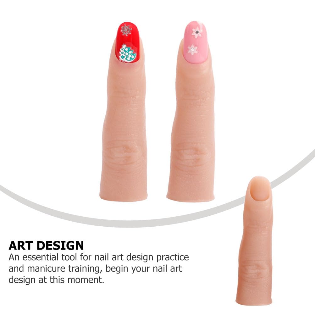 Healeved 3 Piezas Mano De Practicas De Uñas Manicura Práctica de Manos De Silicona Mano Artificial Manicura Completa Práctica De Manicura Entrenador De Práctica De Arte De Uñas Kit Manicura