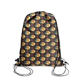 ERTMU Drawstring Sackpack Backpack Adjustable Bass-Pro-Shop-Fishing-Tile-Black- for Hiking Yoga Gym...