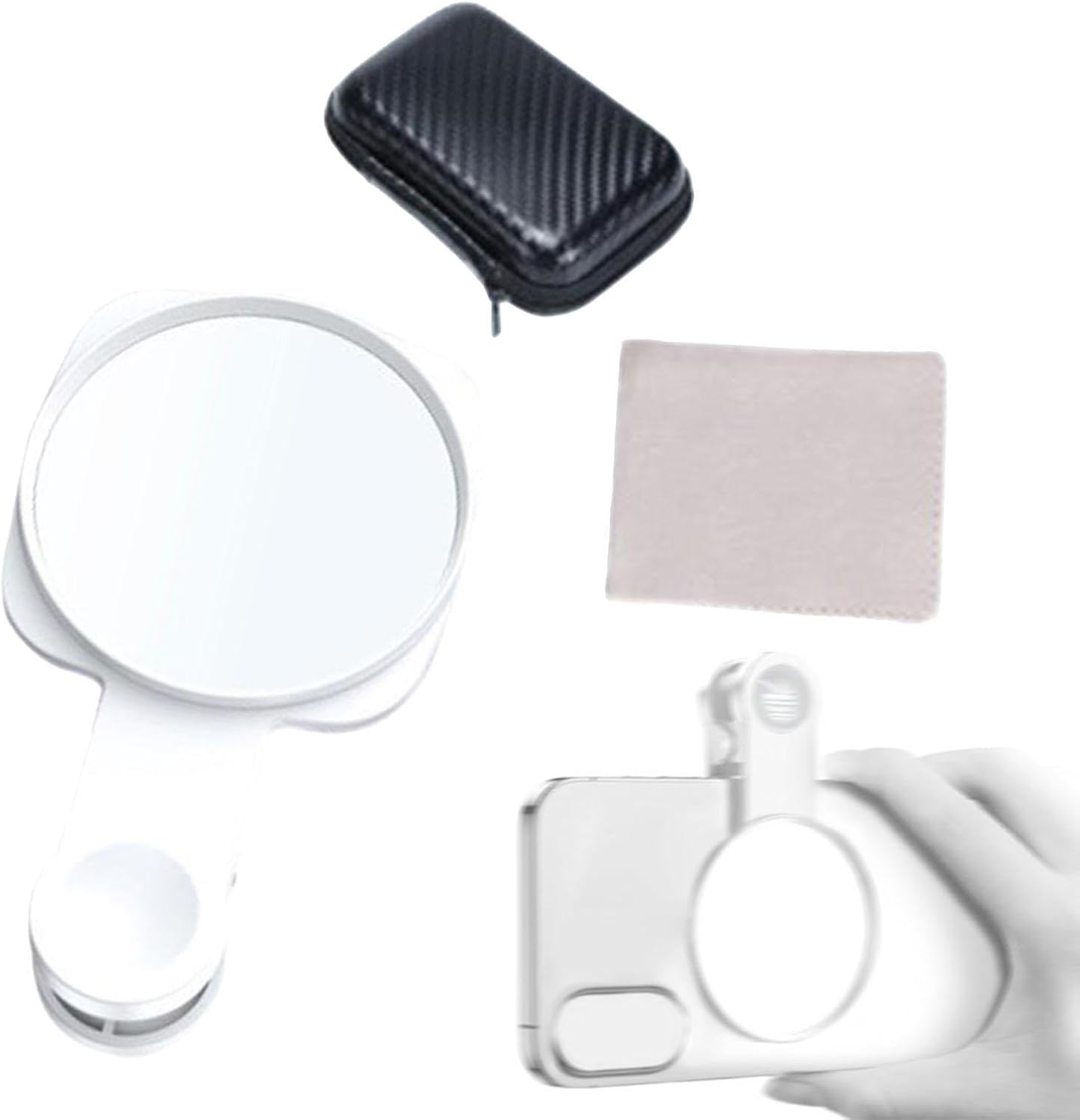 2X Selfie Smartphone Mirror Clip Set Easy to Selfie Tool