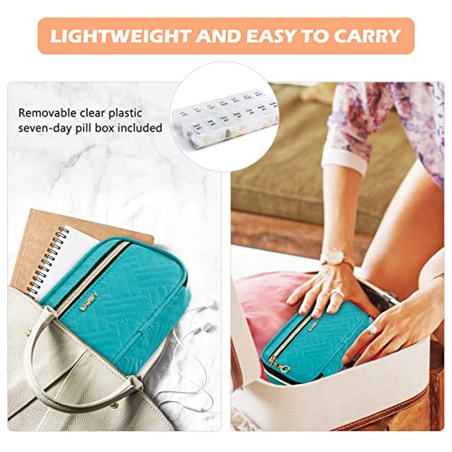 Image of BAGSFY Pill Organizer Case 2 Times a Day- Weekly Medicine Organizer Travel Pill Box with Removable 7 Day Medicine Case Container for Fish Oil, Vitamin, Supplement