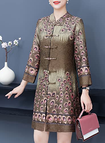 Women’s Reversible Crinkle Texture Long Sleeve Top - Floral/Peacock & Solid Color3