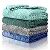 Frienda 4 Pcs Baby Fuzzy Blanket Fl...