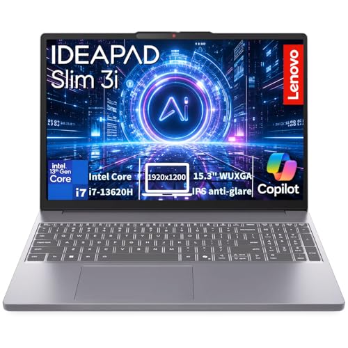 Image of Lenovo IdeaPad Slim 3i • 15.3 inch WUXGA FHD+ Laptop • Intel Core i7-13620H • 16GB DDR5RAM • 1TB PCle SSD • Windows 11