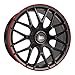 Produktbild MAM Felgen MAM GT1 19 Zoll Alufelge 9,5J 5/112 ET30 66,6 MATT BLACK LIP RED, 9.5X19