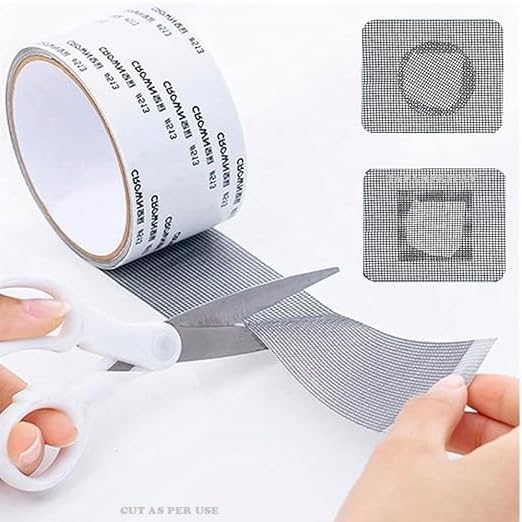 TAPAHPRIYAY Window Screen Repair Tap, Strong Adhesive & Waterproof Window Mosquito net Covering Mesh Tape for Door Tears Holes Screen Patch Repair Net Tape 3