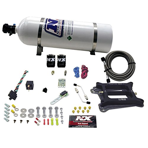 Nitrous Express - 4150 4-BBL/Alcohol Nitrous Kit (100-500HP) w/15lb Bottle (50045-15)