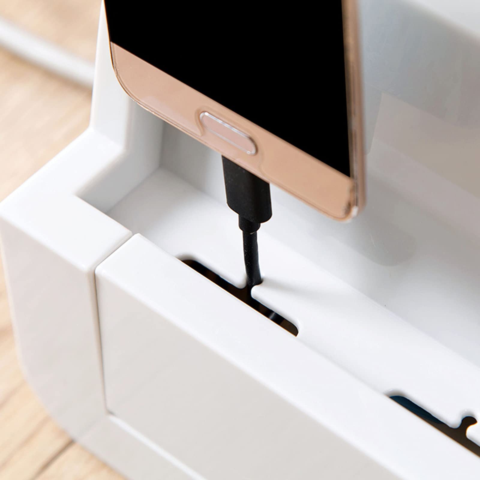 Caja de gestión de Cables de Madera - Ocultar cabl Caja de gestión de Cables Multifuncional, Caja de Almacenamiento de regleta de enchufes, Caja de Almacenamiento de enchufes de Cables domésticos con