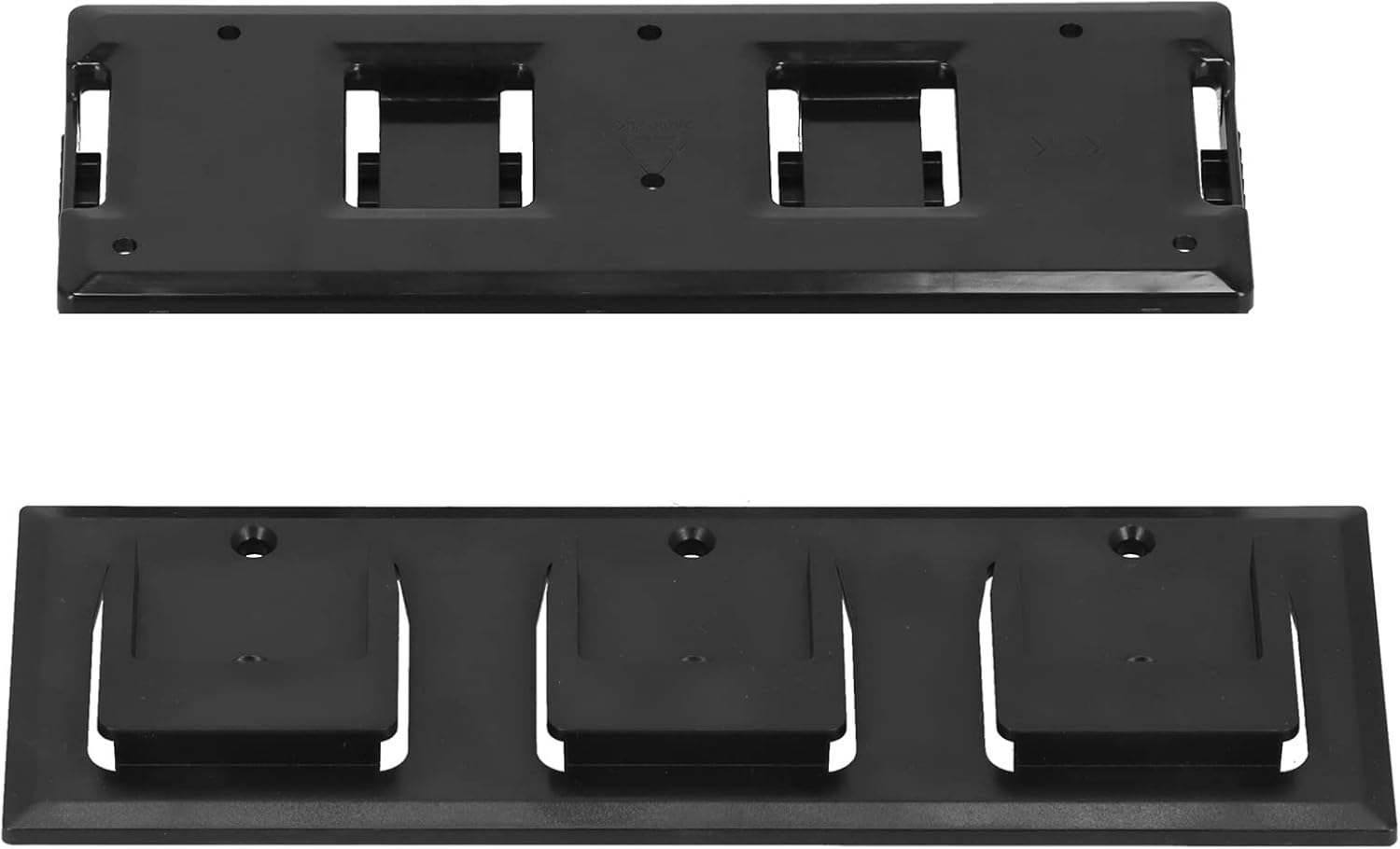 Power Tool Battery Holder Set, 3 - Hole Mount Ready Dock for 14.4V/18V Batteries and Electric Machinery, Scratch - ABS Bracket with Countersunk Screw Holes for Wall or Table
