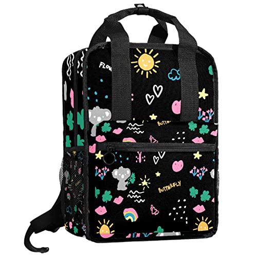 Sac à dos bohème avec bretelles réglables pour soulager le dos des enfants