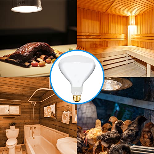 Ohlectric Incandescent Light Bulb - Infrared Lights - Heat Reflector Light For Recessed Fixtures - Standard Shape, Medium Base Light Bulbs - Floodlight Bulbs For Wide Beam - 250 Watt, Clear - Ol-45279 #TOP6