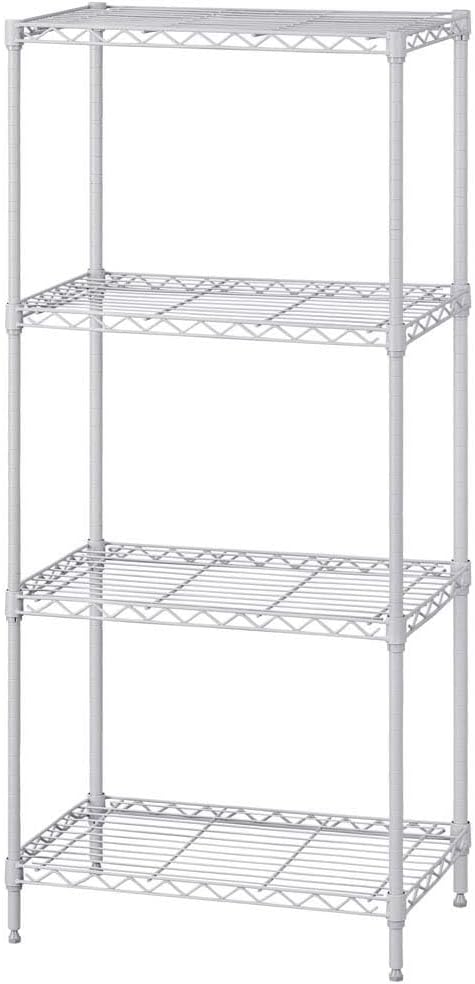 Iris CMM-55124 4-Tier Color Metal Rack, Light Gray, Steel Rack, Colorful Metal, Color Rack, Living Alone, Metal Rack, Main Body, Office Storage