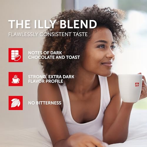 Image of illy Espresso Compatible Capsules, Coffee Pods for Nespresso Original Line Machine, Forte Dark Roast, 100% Arabica, Premium Italian Coffee, Single Serve, 10 Count, 20 Pack | Coffee Pods for Espresso Original Line, Compatible Capsules, 100% Arabica, Premium Italian Coffee