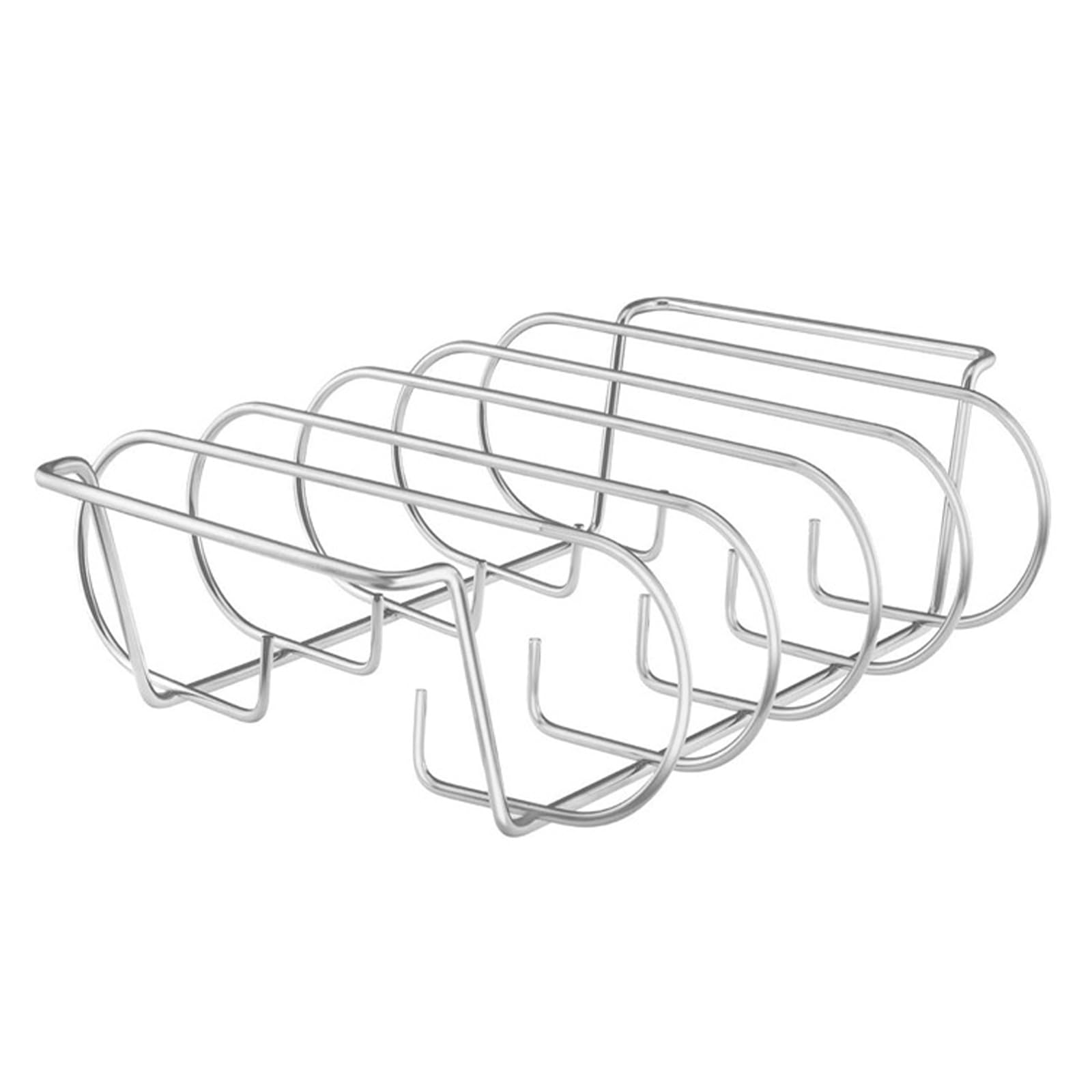 DSLKGWE Food Grade Stainless Steel Barbecue Grilling Nonstick Rib Rack Roasting Stand for Steaks Burgers and Vegetables Stainless Steel Barbecue
