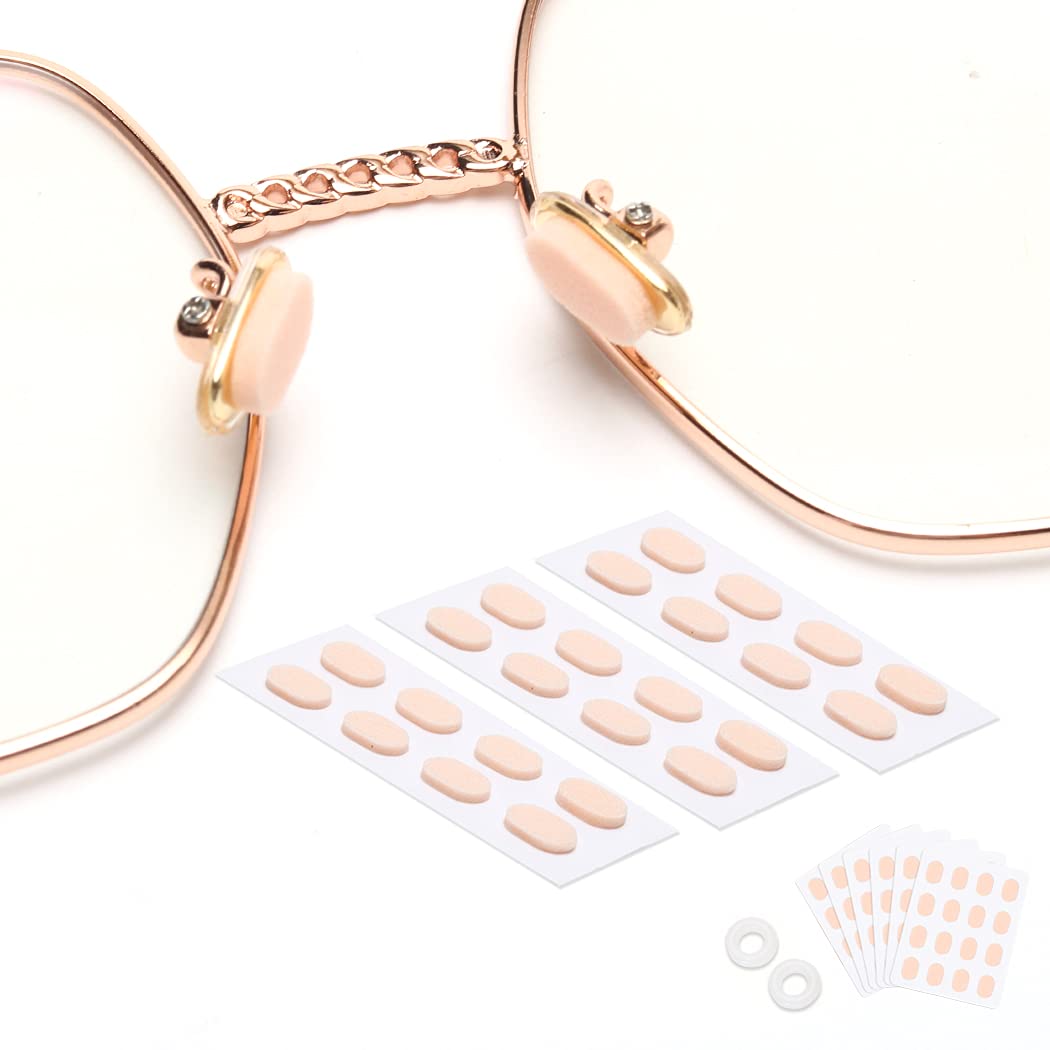 Photo 1 of 48 Pairs Soft Foam Nose Pads, Self Adhesive Nose Pads Anti-Slip Nosepads for Eyeglasses Sunglasses Reading Glasses, Comfortable and Protect The Makeup (Nude Color)