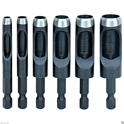 6 PC Hollow Punch Set Make holes in leather rubber canvas cardboard plastic etc!