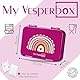 My Vesperbox – Len - Bento Box Kinder - Lunchbox mit 4+2 Fächern - extrem robust – Brotdose – Brotbox ideal für Kindergarten und Schule… (Lila - Regenbogen)