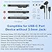 USB C Samsung Earbuds Wired Ear Buds for Samsung Galaxy A16 A17 A36 5G A26 S25 Edge A56 S25 Ultra Plus S24 FE A35 Z Fold 6 USBC In-Ear Headphones Wired Type C Earbud Earphones Headsets with Microphone