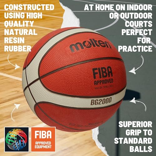 Basketball Molten B7G2000 in Orange/Ivory für Training und Freizeit
