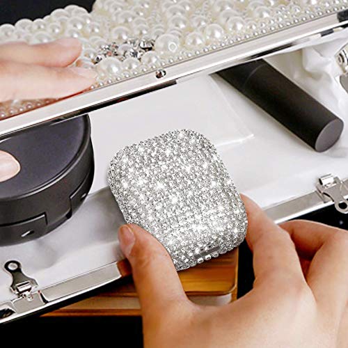 Skineat Diamond Airpods Case Cover Protective Airpods Charging Cases Hard Carrying Case Accessories For Apple Airpods 2 & 1,Bling Diamond Airpods Case Cover Glitter Cute Airpod Accessories #TOP4