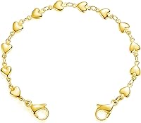 Vista 12 de LinnaLove Pulsera de alerta médica intercambiable de acero inoxidable con eslabones de corazón