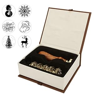 Mogoko 6-teiliges Rosenholz Wachs Siegelstempel Set