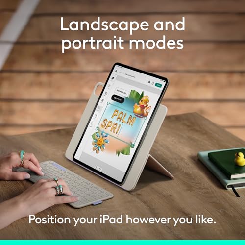 Image of Logitech Flip Folio Keyboard Case 13-inch iPad Pro and Air, Sand