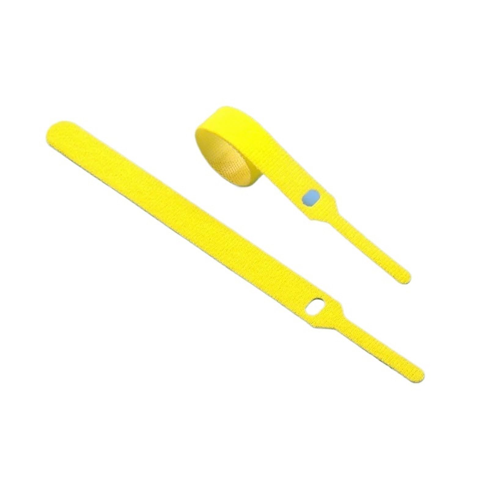 Yangshe Yellow 400Pcs Releasable Cable Ties Nylon Zip Ties Reusable Wire Straps 150-300Mm