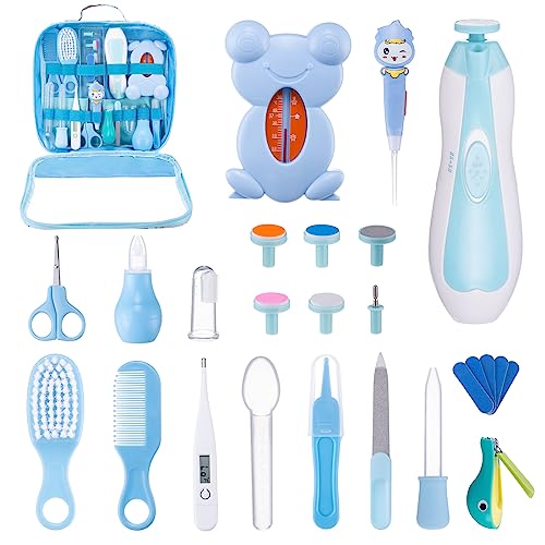 Image of Baby Grooming Kit, 25 in 1 Baby Care Kit, Baby Healthcare and Grooming Kit with Baby Nail Trimmer Electric, Hair Brush, Comb for Newborn Boy, Girl, Infant, Toddlers, Baby Shower Gifts