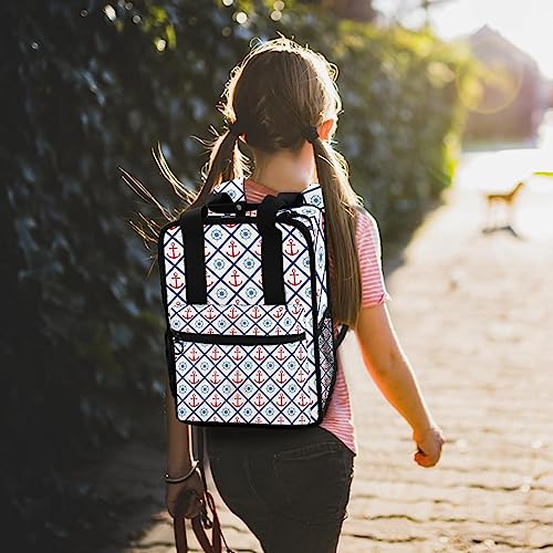 Sac à dos à lignes croisées graphique et multicolore