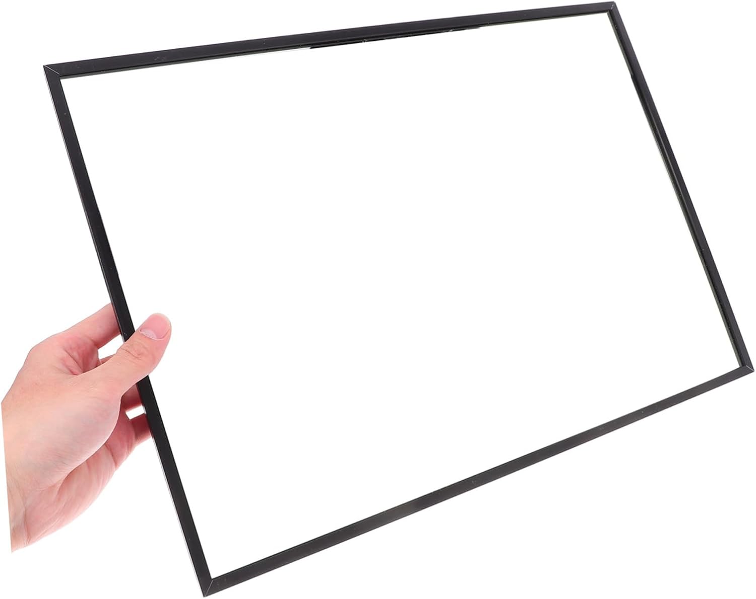 LIFKOME Wall-Mounted Shoe Mirror Aluminum Frame – High Definition Floor Mirror for Shoe Stores and Dressing Areas Compact Design European Style