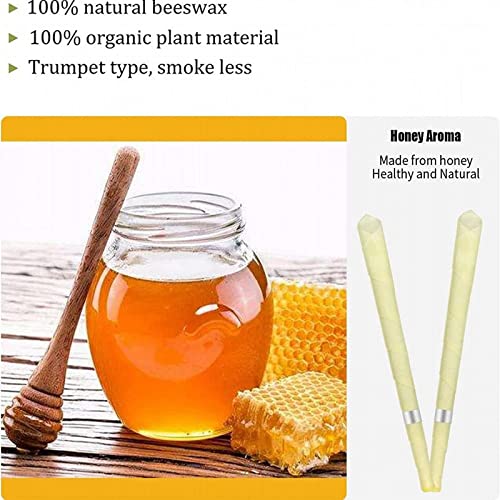 Set of 20 Beeswax Ear Candles Wax Removal,Natural Ear Wax Candles for Ear Candling Wax Removal with Cotton Swabs & Protective Disk,Ear Cleaning Kit Ear Wax Removal Tool Ear Cleaner Safe Easy to Use - Thumbnail 6
