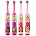 GUM Barbie Kids Battery Power Electric Toothbrush with Suction Cup Base for Home or Travel Oral Health and Dental Plaque Removal, Ages 3+, 1ct(4Pk)