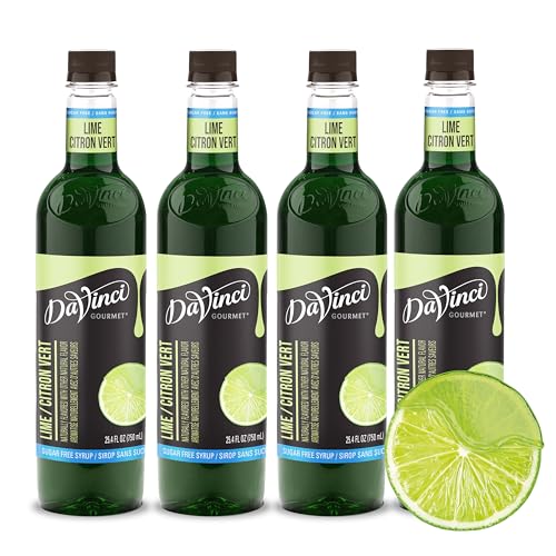 Image of DaVinci Gourmet Sugar-Free Lime Syrup, 25.4 Fluid Ounces (Pack of 4)