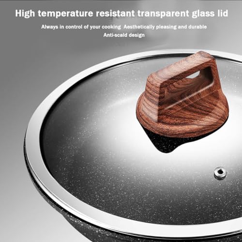 Wok antiadherente redondo 24 cm con mango resistente al calor miniatura 3