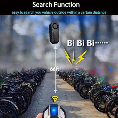 Image of Wireless Bike Alarm with Remote,Anti-Theft Vibration Motorcycle Bicycle Alarm Vehicle Security Alarm System,113dB Bike Alarm Vibration Motion Sensor Waterproof Motorcycle Alarm for Cycling Security