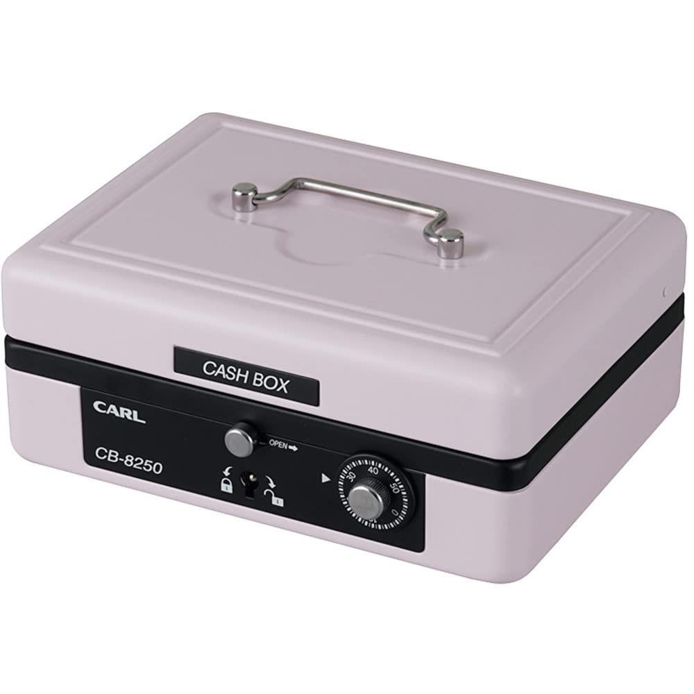 Amazon | カール事務器(CARL) そとレジ 手提げ金庫 キャッシュボックス A6 ピンク CB-8250-P | 会計用コインケース |  文房具・オフィス用品 カール／キャッシュボックス（CB-8400） シリンダー錠 コインカウンター付きトレー 鍵2個付き  金庫やデスクにもムリなく入る薄型 ...
