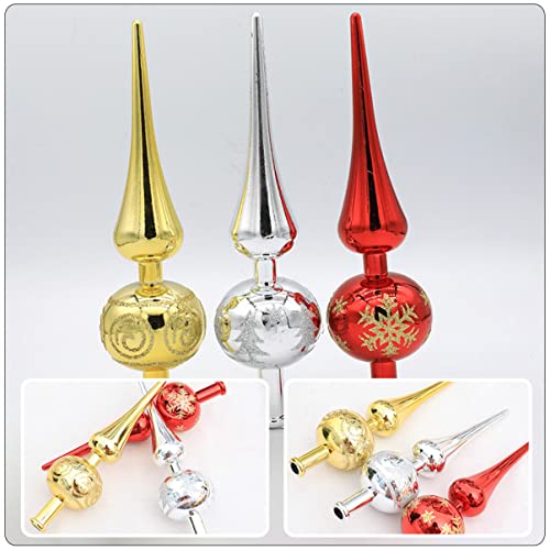 Aboofan 3Pcs Christmas Tree Topper Glitter Treetop Holiday Home Décor #TOP1