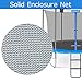 15FT Trampoline Replacement Safety Enclosure Net for 6 Straight Poles Round Frame, Breathable and Weather-Resistant with Adjustable Straps(NET ONLY)
