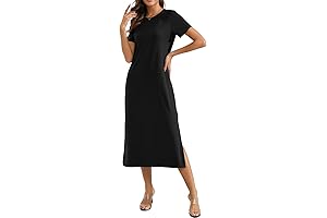 Long Dresses for Women 6'0: Elevate Your Style with Casual Plain Tie...