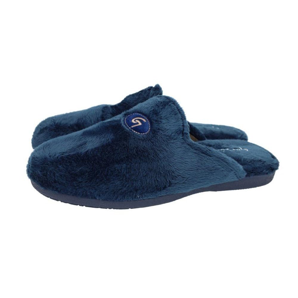 Garzón Scarpe Da Casa Uomo Blu Navy - Pantofole Morbide Con Suola Microporosa Antiscivolo - Fodera In Lana Acrilica - Leggere E Silenziose - Taglia 44 EU