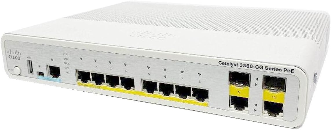 Cisco Catalyst Compact 3560CG-8PC-S - Switch - managed - 8 x 10/100/1000 (PoE) + 2 x combo Gigabit SFP - desktop, rack-mountable, wall-mountable - PoE