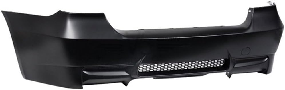 Rear Bumper Cover Compatible With 2006-2011 BMW E90, 3-Series M3 PP Rear Bumper Conversion Diffuser Dual Twin Muffler Outlets by IKON MOTORSPORTS, 2007 2008 2009 2010