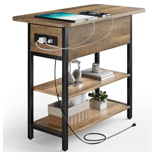Yoobure End Table with Charging Station