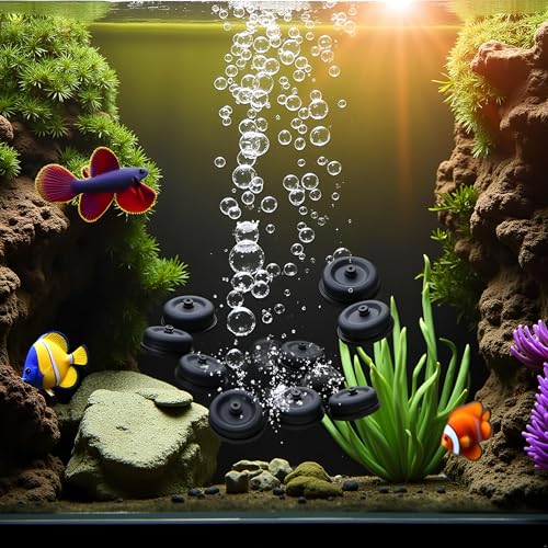 Image of 6Pcs Black Aquarium Diaphragm Air Pump Accessories EPDM Rubber Oxygen Pump Replacement Parts for Aquariumss Fishing Oxygen Pump Aquarium Diaphragm Silicone Cup Parts Reolacements Air Pump Accessories