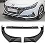Q1-Tech Front Bumper Lip fit for compatible with 2021-2022 Hyundai Elantra, Front Bumper Lip Spoiler Air Chin Body Kit Splitter Unpainted Matt Black ABS, (Sport-Style)