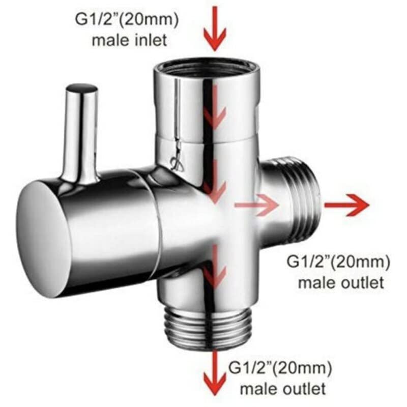 Vanne de dérivation G1/2 en laiton massif pour douche chic - 5