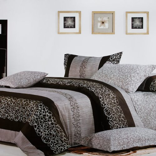 [Charming Garret] 100% Cotton 3PC Comforter Cover/ Cover Combo (Twin Size)