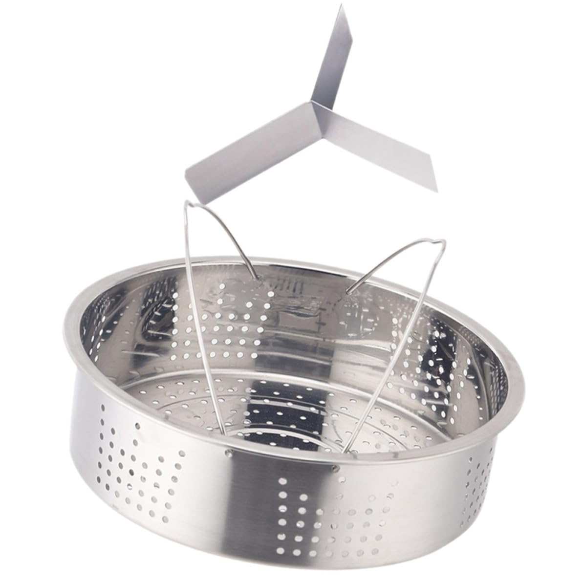 Olla vaporera de acero inoxidable 304 con doble estante y asas para cocina doméstica